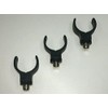 3 x Black Hard Plastic horseshoe Rod butt rests. Coarse/carp/Pike.