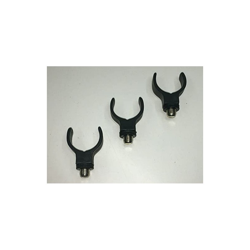 3 x Black Hard Plastic horseshoe Rod butt rests. Coarse/carp/Pike.