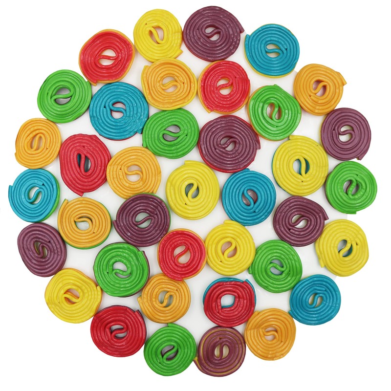 FirstChoiceCandy Licorice Wheels Gummy Candy (Two Faced Rainbow, 2 Pound)