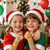 158Pcs Christmas Temporary Tattoo Stencils and 8 Body Markers for