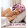 WELROG Silk Bonnet Sleep Cap, 100% Mulberry Silk Bonnet, Sleep