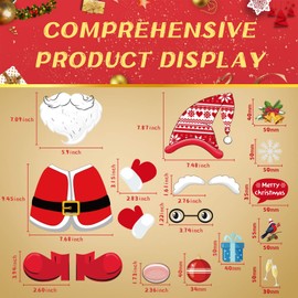 Zonon 18 Pieces Christmas Gnome Magnets Stickers Santa Fridge Magnets Decoration Christmas Refrigerator Magnet Set Cute Holiday Magnet Set for Christmas Fridge Metal Door Office Cabinets Decoration