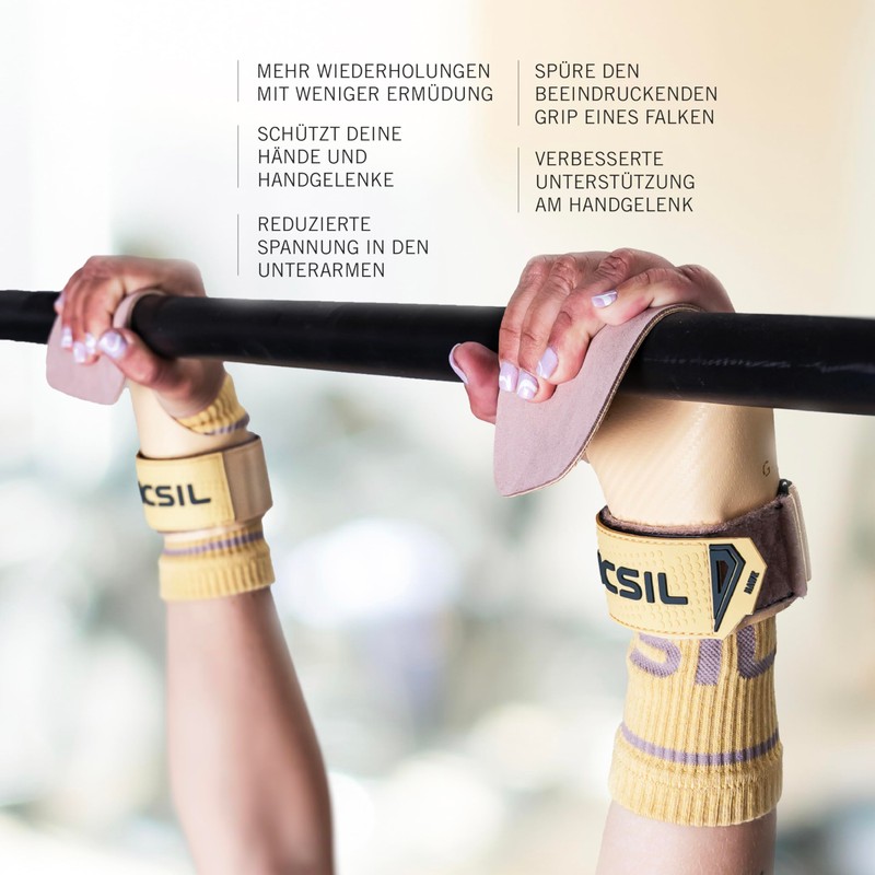 PICSIL Hawk Gloves + Wristbands + Bag, Use without Magnesium,