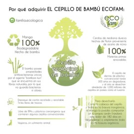 Cepillo Dental Ecológico Bambú Biodegradable 90 Pzs                                                                                                   
