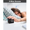 JALL Digital Alarm Clock, with Wooden Electronic LED Time Display,