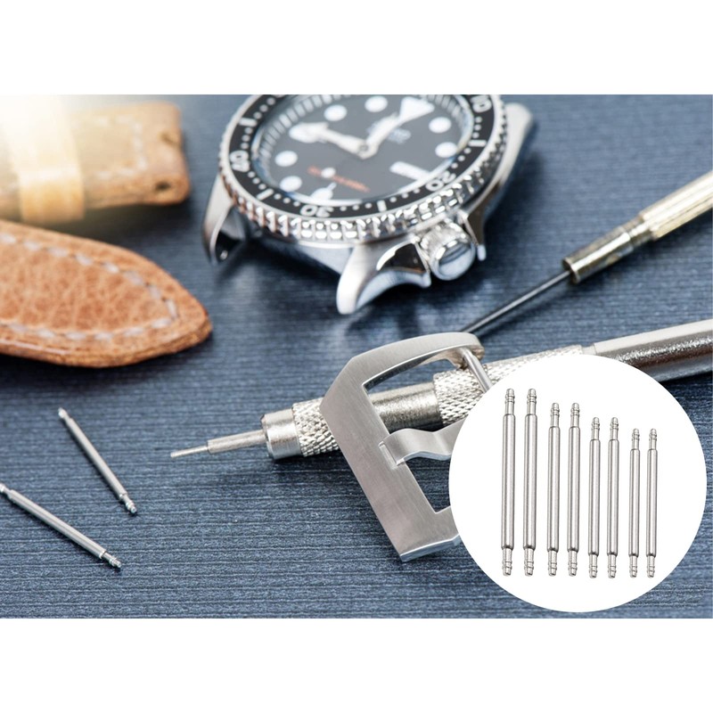 Watch Strap Spring Bars Pins, 8PCS Double Flanged Replacemant Bar,