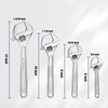 WORKPRO 4-piece Adjustable Wrench Set, Forged, Heat Treated, Chrome-plated (6-inch,