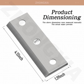ZHONGXIA 2 Pack Wood Chipper Blades 4.15“L x 1.33”W, Wood Chipper Shredder Replacement Blade for Land-Works Both LCE12 Super-Handy, A30/B40 Series, C30/C30 Mi-ni, Great-circleusa GUO033 GUO035 GUO054