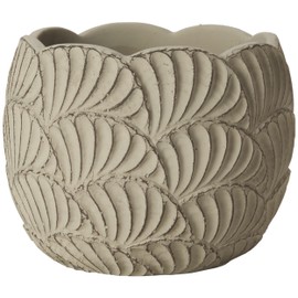 Annastore Cabbage Ceramic Flower Pot Diameter 15.5 cm Height 13 cm Grey