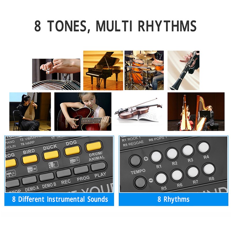 Electronic Piano Keyboard Portable Multifunctional Children 37 Keys Kid Keyboard