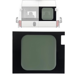 JMTAAT Back Stationary Window Glass Compatible with 2014-2023 Ram ProMaster Models with 270 Degree Hinged Doors Right Passenger Side Dark