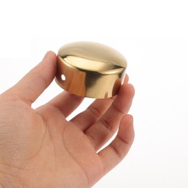 Uonlytech Wooden Handrail End Caps 2Pc Stainless Steel Round Hand Railing End Plugs Staircase Steps Hand Rail End Cover Handrail Fittings for Handrail 50mm