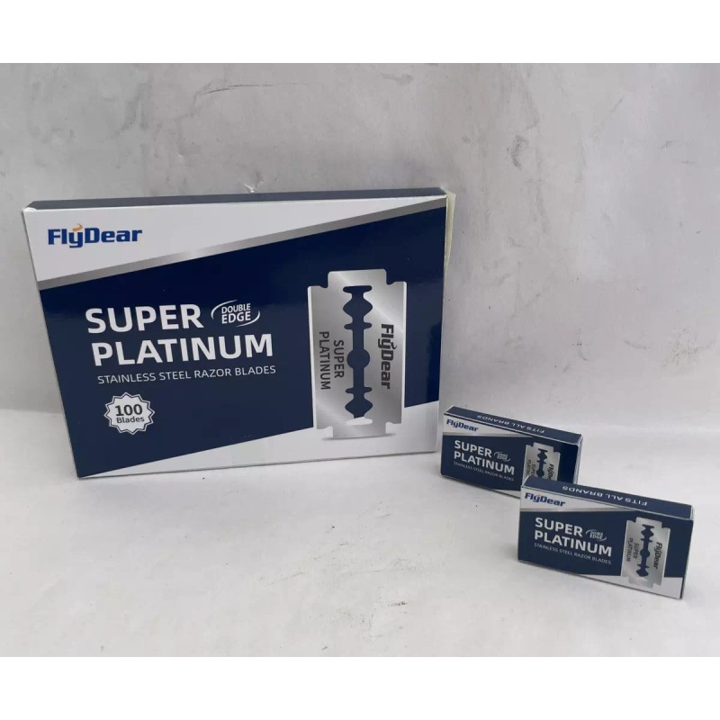 FlyDear Double Edge Stainless Steel Razor Blades - 100 Pack