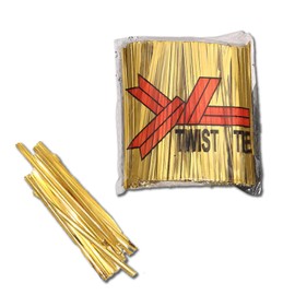Mon amulette Wrapping Tie, For Binding and Packaging, Gold 3.1 inches (8 cm) (800 Pieces)
