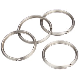 Nissa Chain P-223 Stainless Steel Key Ring, 0.8 inches (20 mm), Reference Load Capacity: 8.8 lbs (4 kg), 4 Pieces