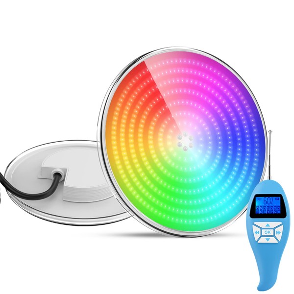 LyLmLe PAR56 LED Pool Light Resin Filled, 35W Ultra Flat
