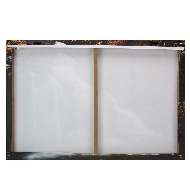 Northlight 23.5" Natures Woods Autumn Waterfall Scene Canvas Wall Art