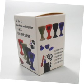 jojofuny Headset Splitter Cup Adapter for Sharing Devices Compact and Portable Earphone Splitter Random Colors