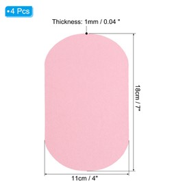 PATIKIL Iron-on Patches, 4Pcs 7x4 Inch Elbow Knee Velvet Patches Repair Patches Kit for Clothing Pants Shirts Jackets Mending and Decorating, Light Pink