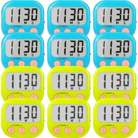 Classroom Timers for Teachers Kids Large Magnetic Digital Timer 12 Pack-Blue Green