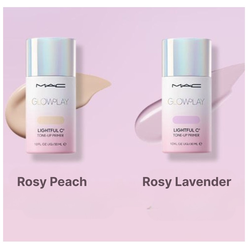 MAC Glowplay Lightful C3 Tone-up Primer SPF50+/PA+++ 30ml, Shade:Rosy Peach