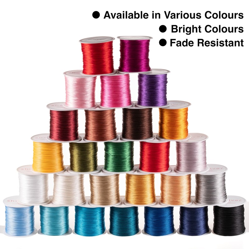1mm String x 100m, Nylon Cord, Available in 26 Colours,