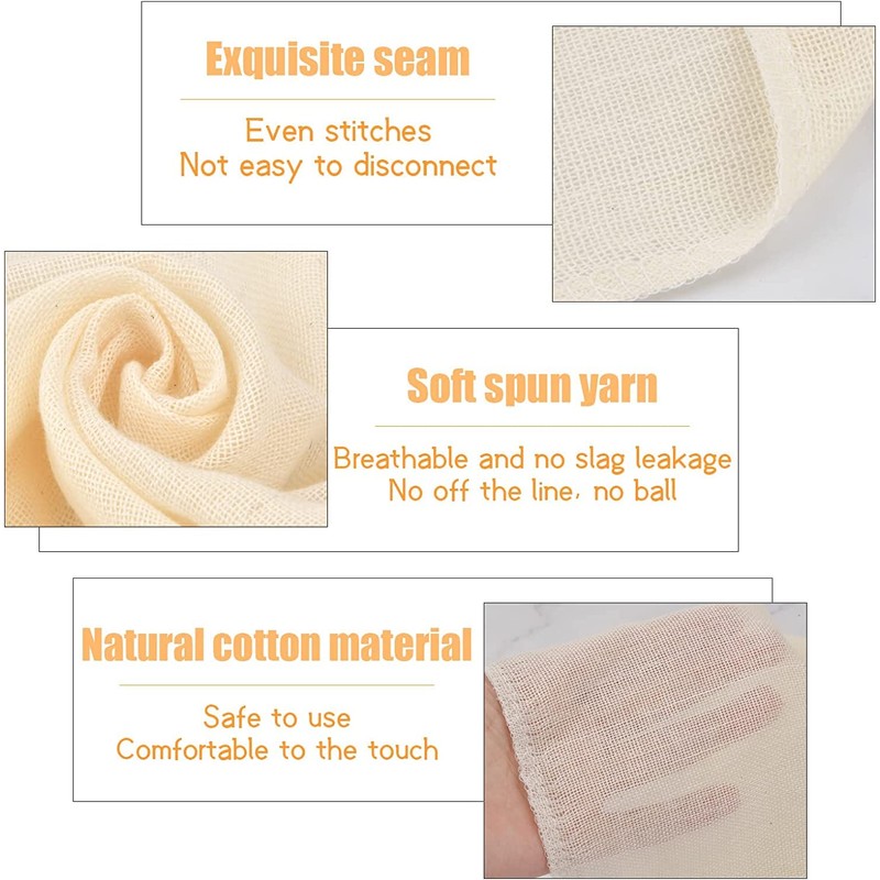 ATPWONZ 39 SqFt Natural Cotton Ultra Fine Cheesecloth Unbleached Mesh