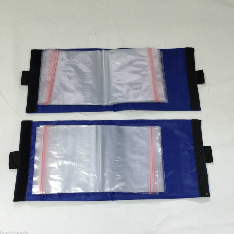 2 x New 30 Pocket Blue Sea Fishing Rig wallets