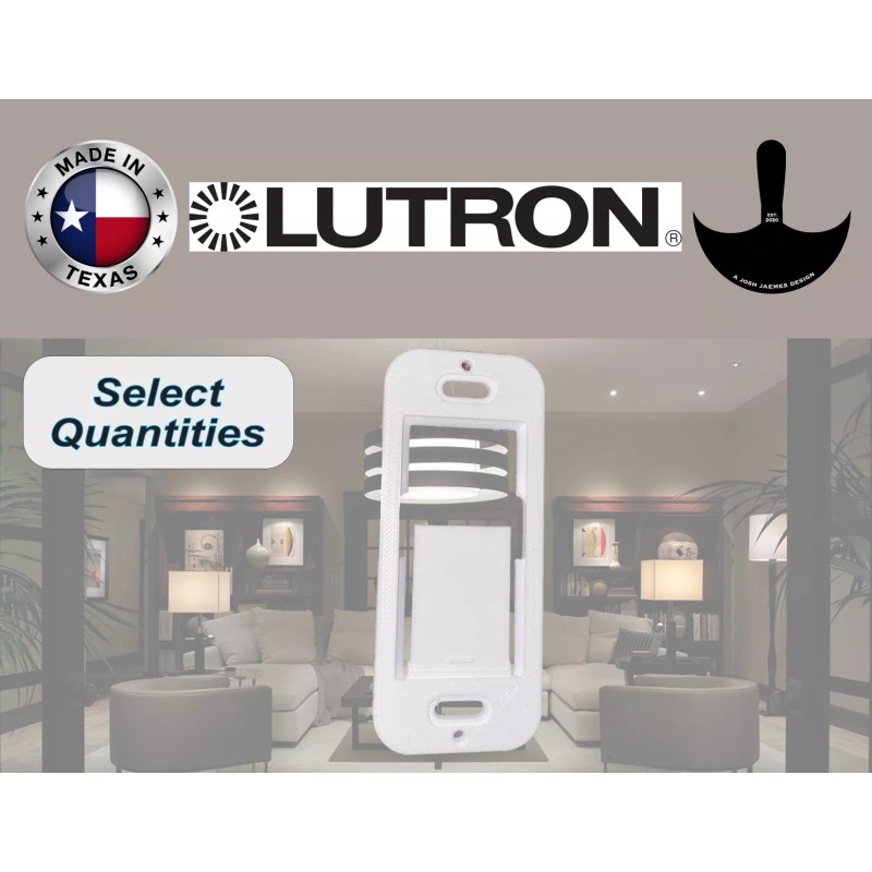 Josh Jaemes Design White Lutron Pico Wallplate Brackets for Wireless