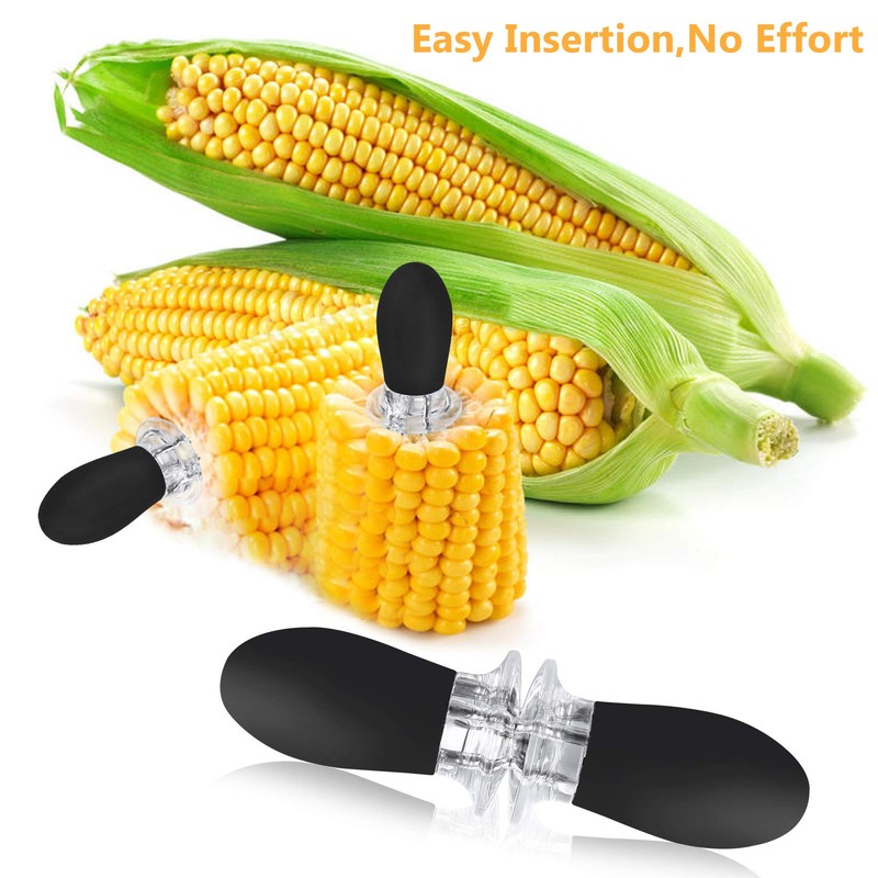 AUGSUN 10Pcs/5 Pairs Corn Holders, Stainless Steel Corn on The