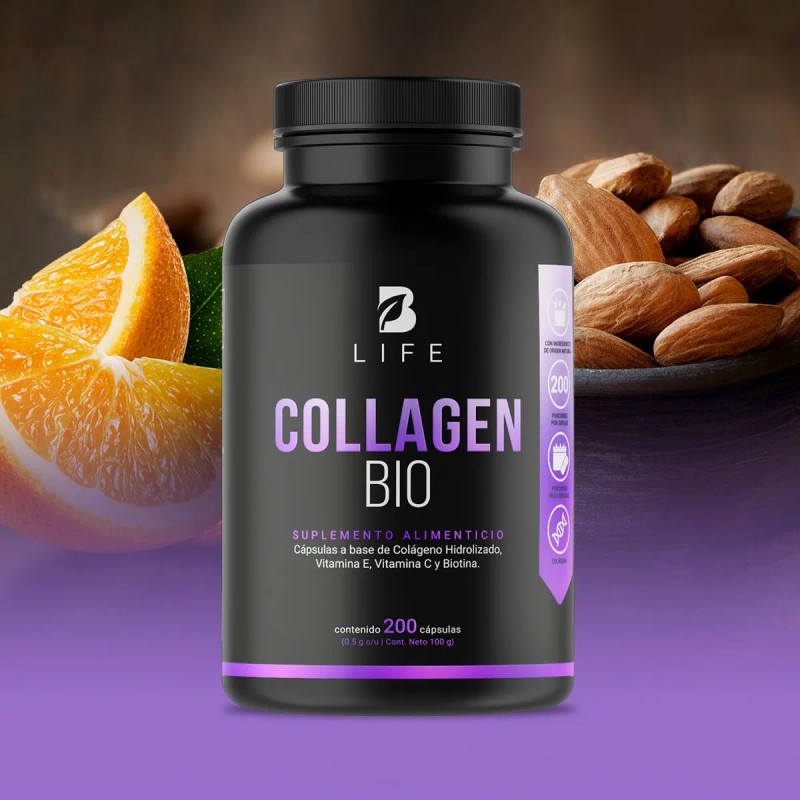 Biotina, Colágeno Y Vitamina E 200 Cápsulas Collagen Bio B
