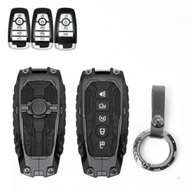 for Ford Key Fob Cover,Metal Key Protective Case Key Shells Compatible with 2021-2024 Bronco&2017-2024 Fusion Edge&2018-2024 Mustang Explorer Expedition F150 F250 F350