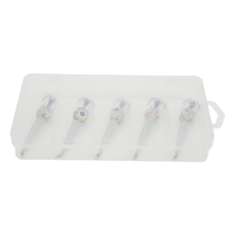 5pcs LED Octopus Hook Strong Penetration High Carbon Steel Electronic