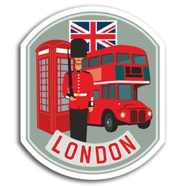 2 x 10cm London England UK Flag Vinyl Stickers - Sticker Laptop Luggage #19495 (10cm Tall)