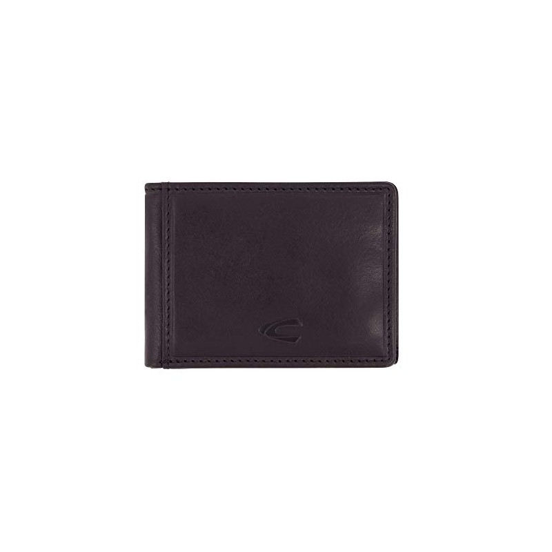 camel active Como Men's RFID Horizontal Leather Wallet, Medium, black,