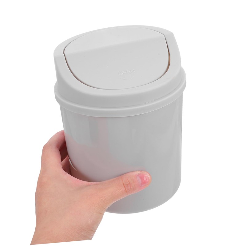 ULTECHNOVO Small Trash Can with Rotating Lid: Tiny Wastebasket for