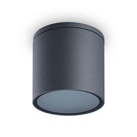 EBION Flush Mount Ceiling Lights Modern Ceiling Light Fixtures, Aluminum Die-cast Grey Ceiling Spotlight, Minimalist Round Close to Ceiling Lamp for Bedroom, Hallway, Entryway, Kitchen, Staircase