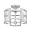 QUOIZEL Lexon 3 -Light 13" Brushed Nickel Semi Flush Mount