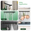 Housolution 2 Pack Kitchen Rail with 15 Hooks, 16 Inch
