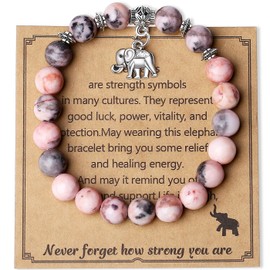 XIANNVXI Elephant Gifts for Women Elephant Bracelet Good Luck Bracelet Beaded Bracelets for Women Crystal Bracelet Elephant Gift Jewellery