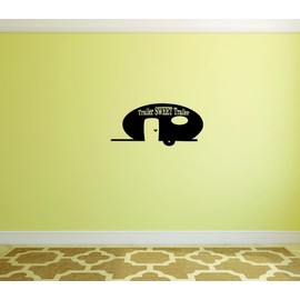 Trailer Sweet Trailer Camping Outdoors Deer Predator Doe Hunting Bow Arrow Bulls Eye Wilderness Camouflage Holiday Gift Ideas Girl Boy Bedroom Wall Decal Sticker - Size: 12 Inch x 22 Inch