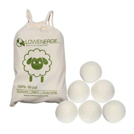 Wool Dryer Balls XL Fragrance Free Eco Friendly Tumble Dryer Clothes Softener (6 Pack)