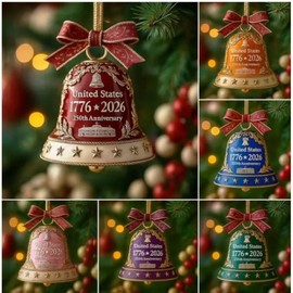Acrylic Christmas Tree Decoration: National Foundation Anniversary Bell (lf1121) One Size/A-8 x 38 5ea
