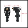 Hihaha 4pcs Black Plastic Front Windshield Wiper Nozzle 28931-7S000 for