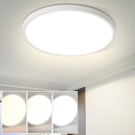 ZMH Ceiling Light LED Ceiling Light Flat Diameter 18 cm Bathroom Lamp Dimmable Rhombus Plate 15 W Kitchen Lamp Round Bedroom Lamp White Bathroom Lamp Hallway Lamp for Bathroom Kitchen Hallway Bedroom