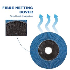 AIMALL 10 PCS Flap Disc Set, Zirconia Abrasive Grinding Wheels for Angle Grinder, Multi-Grit 40/60/80/120, Ideal for Metal and Wood Finishing