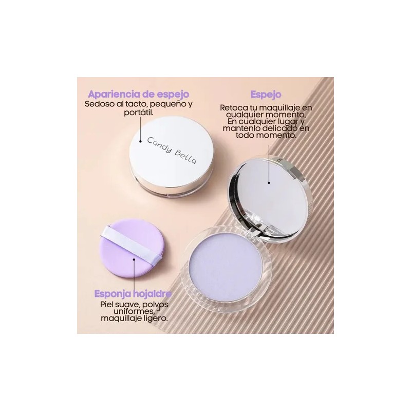 Polvo Matificador Seda Cremoso Lavanda Maquillaje Mate F