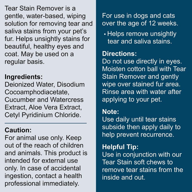 Tear Stain Remover for Dogs 2 Pack - 4 oz