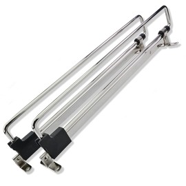 Mprofi MT® Set of 2 Extendable Clothes Rails – 250 mm Extendable Clothes Rail – Clothes Hanger Holder Adjustable – Coat Rail Extendible – Clothes Hanger Pull-Out Steel Nickel-Plated – VJ250