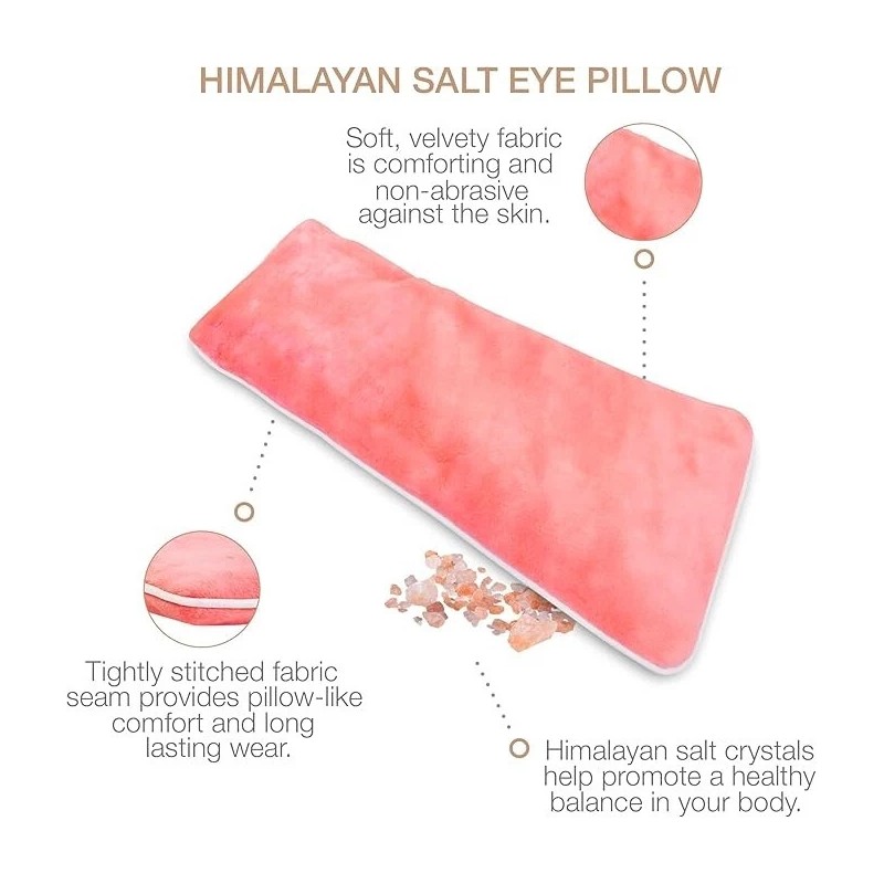 HOMEDICS 100% Himalayan Salt Eye Pillow, Relieves Tired & Strained